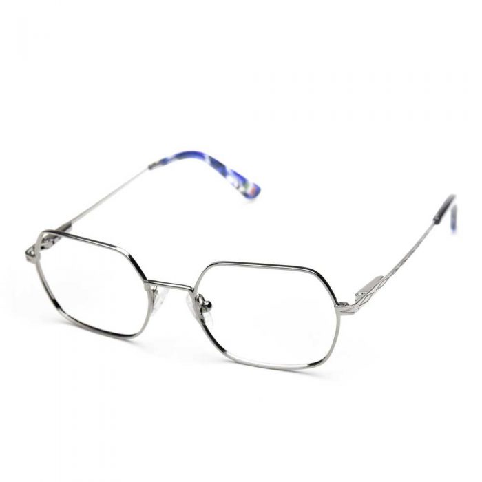 occhiali da vista rombo arrotondati in metallo unisex